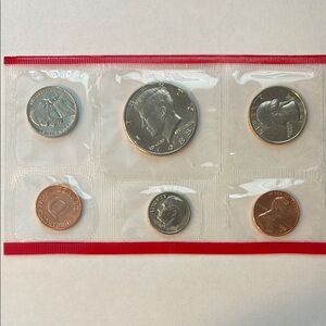 US Mint Coin Set with Red Border